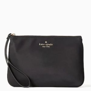 NWT | Kate Spade Chelsea Nylon Medium Wristlet Zip Pouch Black